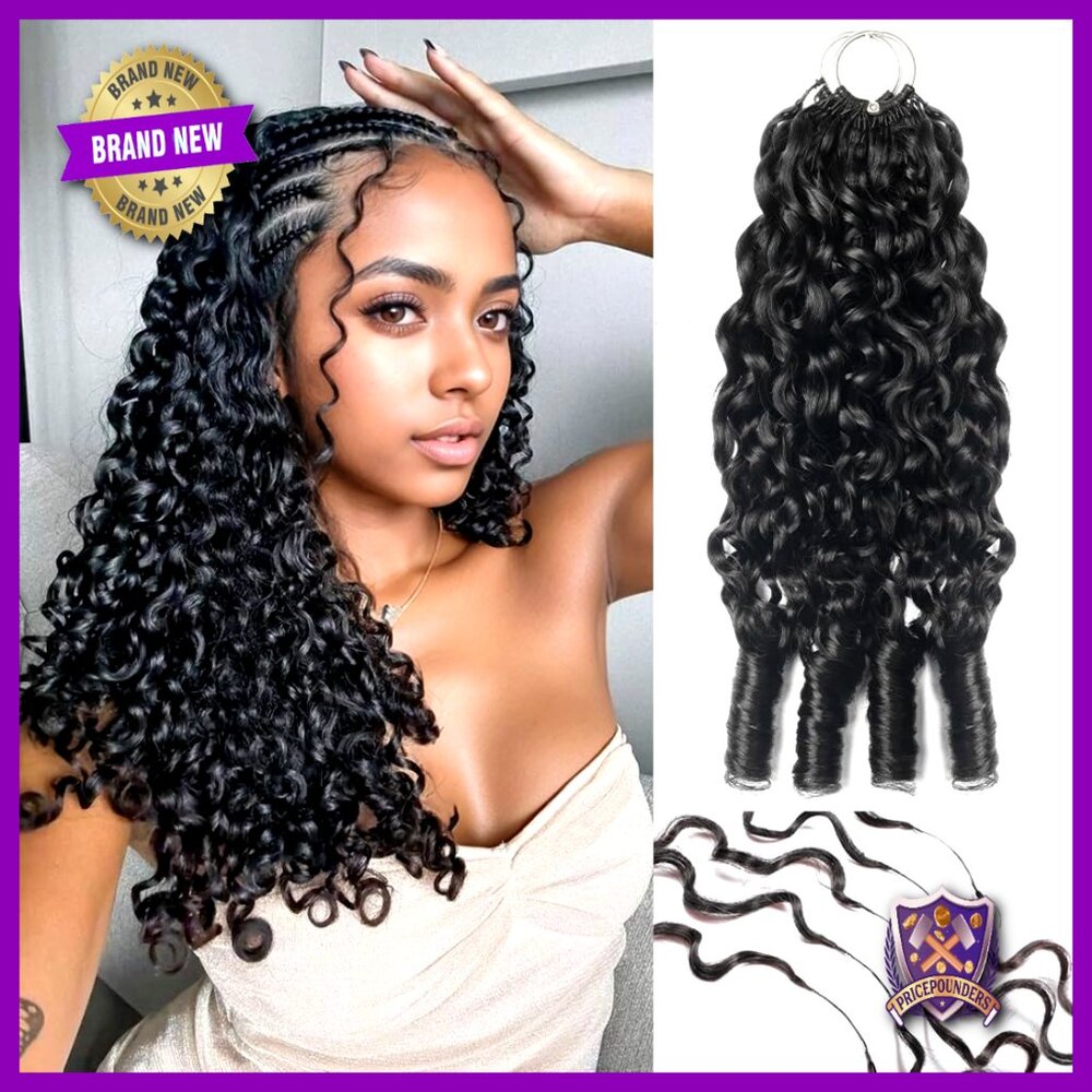 18 Inch Burmese Curly Human Hair Crochet Extensions Kit Pre-Separated